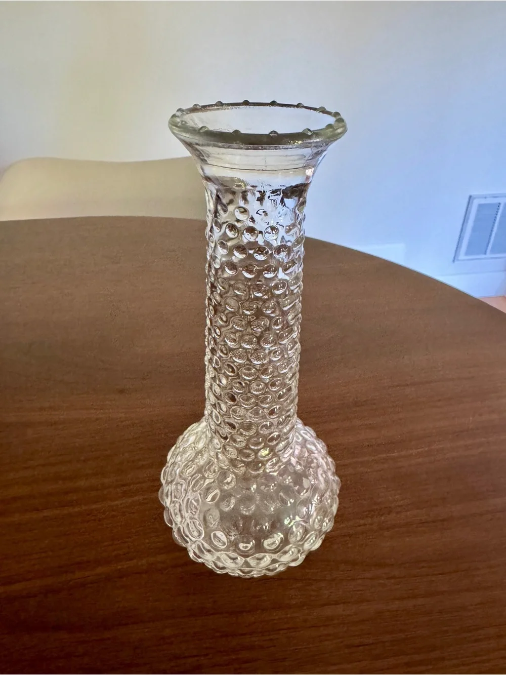 Vintage E.O. Brody Co. Clear Hobnail Glass Bud Vase M-4000